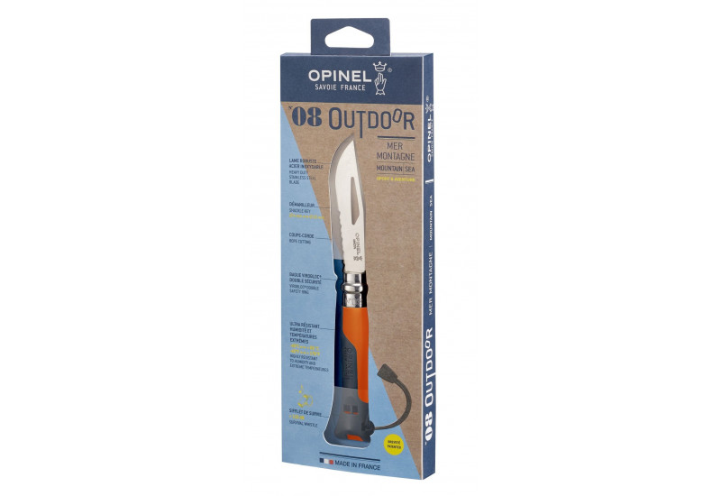 OPINEL - LES SPECIALISTES N°08 OUTDOOR ANTHRACITE / ORANGE